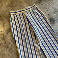 画像3: OLD COLOR STRIPES PATTERN FLARE PANTS / W28 (3)