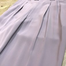 画像4: PURPLE COLOR 2TUCK STRAIGHT SILHOUETTE SLACKS / W32 (4)