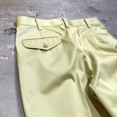 画像9: YELLOW COLOR 2TUCK STRAIGHT SILHOUETTE SLACKS / W31 (9)