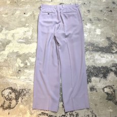 画像2: PURPLE COLOR 2TUCK STRAIGHT SILHOUETTE SLACKS / W32 (2)