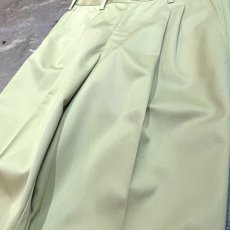 画像4: YELLOW COLOR 2TUCK STRAIGHT SILHOUETTE SLACKS / W31 (4)