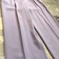 画像5: PURPLE COLOR 2TUCK STRAIGHT SILHOUETTE SLACKS / W32 (5)