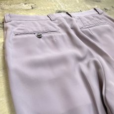 画像9: PURPLE COLOR 2TUCK STRAIGHT SILHOUETTE SLACKS / W32 (9)