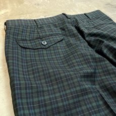 画像9: BLACK WATCH PATTERN STRAIGHT SILHOUETTE PANTS / W31 (9)