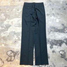 画像2: BLACK WATCH PATTERN STRAIGHT SILHOUETTE PANTS / W31 (2)