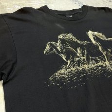 画像3: 90's FRONT HORSE PRINTED S/S TEE / Mens XL / MADE IN USA (3)