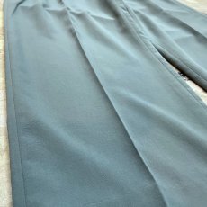 画像7: BLUE GREEN COLOR WIDE SILHOUETTE SLACKS / W34 (7)