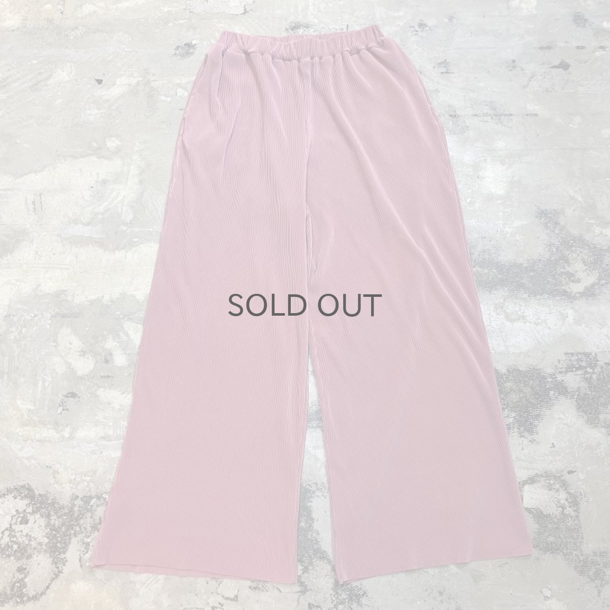 画像1: PINK COLOR PLEATED WIDE SILHOUETTE PANTS / W25~ (1)