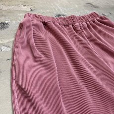 画像3: PINK COLOR PLEATED WIDE SILHOUETTE PANTS / W25~ (3)