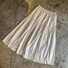 画像4: LUSTER WHITE COLOR NYLON DESIGN FLARE SKIRT / W26~W35 (4)