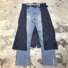 画像1: 【Wiz&Witch】"UNITED" WRAP SKIRT DENIM PANTS / W32 (1)