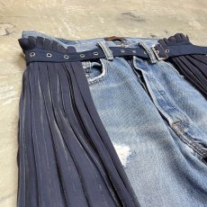 画像3: 【Wiz&Witch】"UNITED" WRAP SKIRT DENIM PANTS / W32 (3)