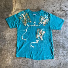 画像1: 80's PAINT ART DESIGN COLOR S/S TEE / Ladies L / MADE IN USA (1)