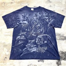 画像1:  "RAINFOREST CAFE" VARIOUS ANIMAL PRINTED S/S TEE / Mens L (1)