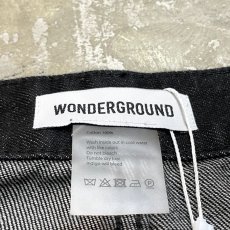 画像10: 【WONDERGROUND】ZIPPER EYELET DESIGN WIDE DENIM PANTS / OS (10)