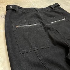 画像9: 【WONDERGROUND】ZIPPER EYELET DESIGN WIDE DENIM PANTS / OS (9)