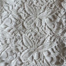 画像11: WHITE COLOR REEF CROCHET DESIGN WIDE PANTS / W25 (11)