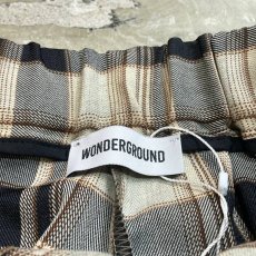 画像11: 【WONDERGROUND】CHECK PATTERN SIDE SLIT WIDE SLACKS / OS (11)