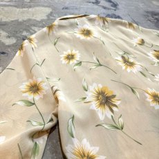 画像9: SUNFLOWER GRAPHIC PATTERN S/S SHEER SHIRT / Mens S (9)