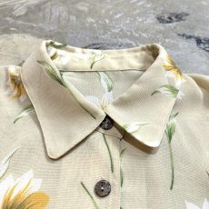 画像10: SUNFLOWER GRAPHIC PATTERN S/S SHEER SHIRT / Mens S (10)