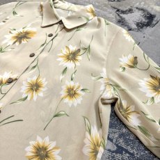 画像4: SUNFLOWER GRAPHIC PATTERN S/S SHEER SHIRT / Mens S (4)