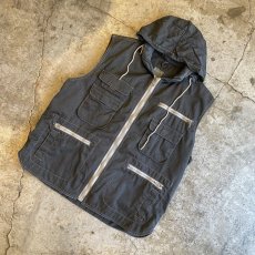 画像4: 11 POCKET HOODIE DESIGN OVER VEST / Ladies L  (4)