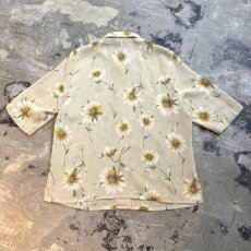 画像2: SUNFLOWER GRAPHIC PATTERN S/S SHEER SHIRT / Mens S (2)