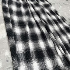 画像5: OMBRE CHECK PATTERN PLEATED WIDE PANTS / FREE (5)