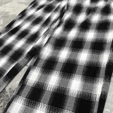 画像6: OMBRE CHECK PATTERN PLEATED WIDE PANTS / FREE (6)