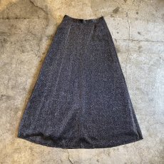 画像2: METALLIC DESIGN FLARE LONG SKIRT / W29 (2)