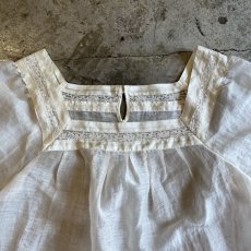 画像8: LACE LINE SQUARE NECK DESIGN SHEER S/S TOPS / Ladies M (8)