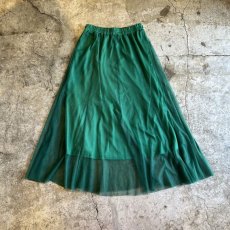 画像2: COLOR FLARE DESIGN TULLE SHEER LONG SKIRT / W25~W31 (2)