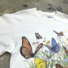 画像3: 90's VARIOUS BUTTERFLY PRINTED S/S TEE / Mens M / MADE IN USA (3)