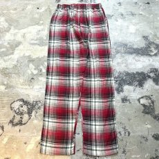 画像2: ALL OVER CHECK PATTERN COTTON PAJAMA PANTS / FREE (2)