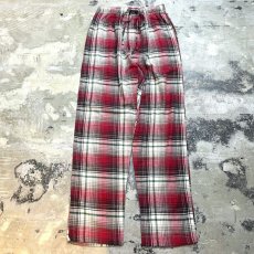 画像1: ALL OVER CHECK PATTERN COTTON PAJAMA PANTS / FREE (1)