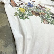 画像5: 90's VARIOUS BUTTERFLY PRINTED S/S TEE / Mens M / MADE IN USA (5)