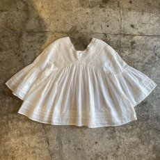 画像1: POINT LACE FLARE SLEEVE COTTON BLOUSE / Ladies M (1)