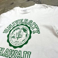 画像4: 80's "UNIVERSITY HAWAII" PRINTED S/S TEE / Mens M / MADE IN USA (4)