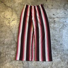 画像1: MIX COLOR STRIPE PATTERN STRAIGHT DESIGN PANTS / W24~30 (1)