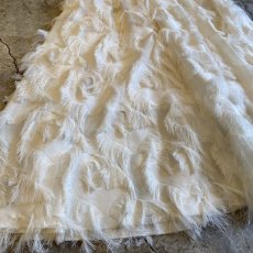 画像5: WHITE COLOR SHAGGY ALL OVER PATTERN DESIGN SKIRT / W24~W30 (5)