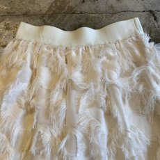 画像6: WHITE COLOR SHAGGY ALL OVER PATTERN DESIGN SKIRT / W24~W30 (6)