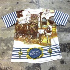 画像1: 90's BOTH CARRIAGE HAND PAINTED S/S TEE / Mens L (1)