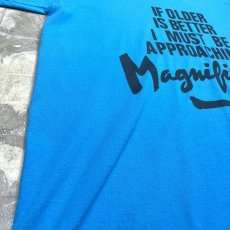 画像5: 80's BLUE COLOR MESSAGE PRINTED S/S TEE / Mens L / MADE IN USA (5)