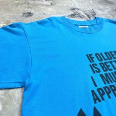 画像3: 80's BLUE COLOR MESSAGE PRINTED S/S TEE / Mens L / MADE IN USA (3)