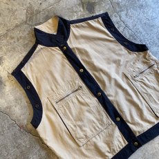 画像3: SNAP BUTTON DESIGN STAND COLLAR VEST / Ladies S(M) (3)