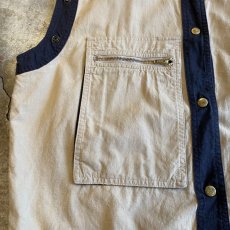 画像6: SNAP BUTTON DESIGN STAND COLLAR VEST / Ladies S(M) (6)