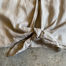 画像6: TIE FRONT SHORT DESIGN LINEN S/S SHIRT / Ladies M / MADE IN ITALY (6)