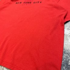 画像6: RED COLOR "NEW YORK CITY" EMBROIDERY S/S TEE / Mens XL (6)