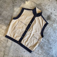 画像4: SNAP BUTTON DESIGN STAND COLLAR VEST / Ladies S(M) (4)