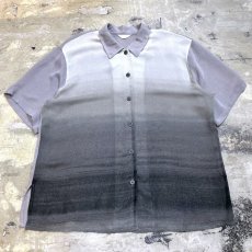 画像1: GRADATION COLOR FRONT S/S SHEER SHIRT / Mens L (1)